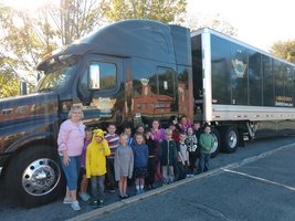 Tractor Trailer Visits Mrs. Malcolm's Class