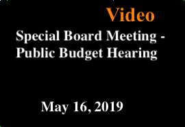 MSAD11 Special Board Meeting May 16, 2019