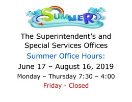 Summer Office Hours