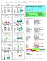 Revised 2018/19 Calendar