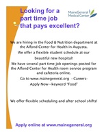 Part time jobs at M.G.M.C.