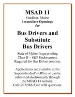Immediate Openings for Bus Drivers