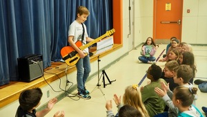 Jackson Sharing on the "Floor Guitar"